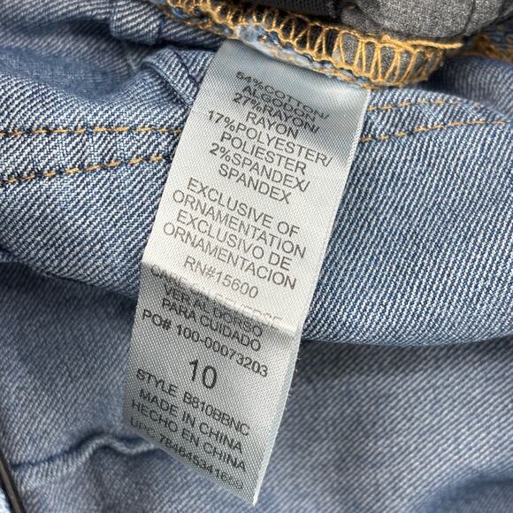 Democracy Jean Shorts Womens Size 10 Blue Ab Solutions Stretch Denim Rolled Cuff - Picture 8 of 9